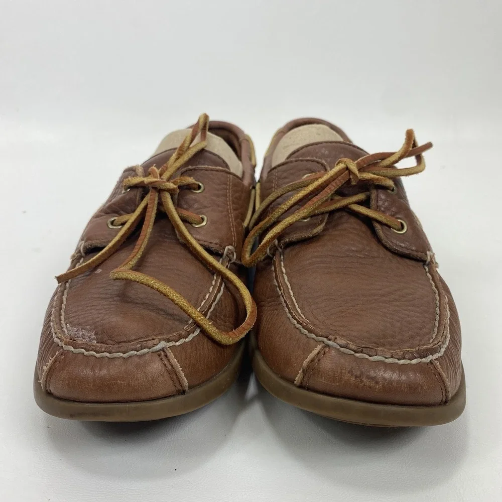 Rockport mens washable boat shoes size 8 M classic tan